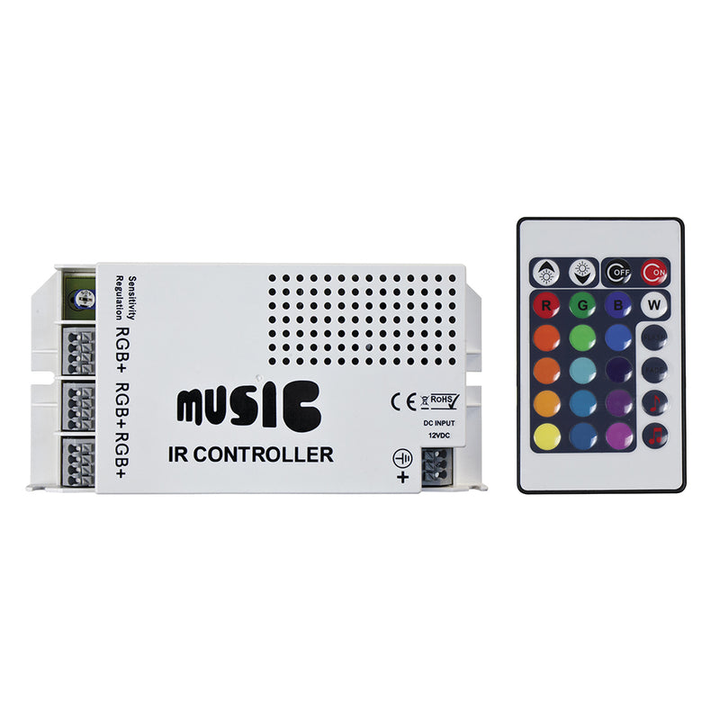 HEISE Sound Activated RGB Controller w/IR Remote [HE-RGBSAC-1]-Angler's World