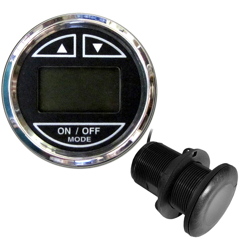 Faria Chesapeake Black 2" Depth Sounder w/Thru-Hull Transducer [13795]-Angler's World