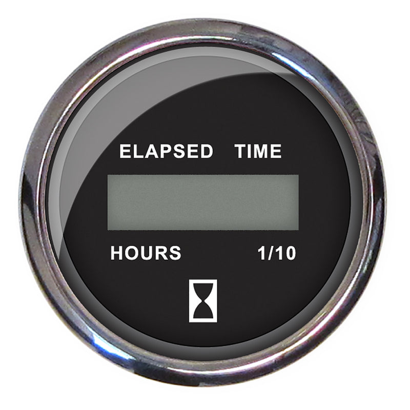 Faria Chesapeake Black 2" Hourmeter (Digital) [13715]-Angler's World