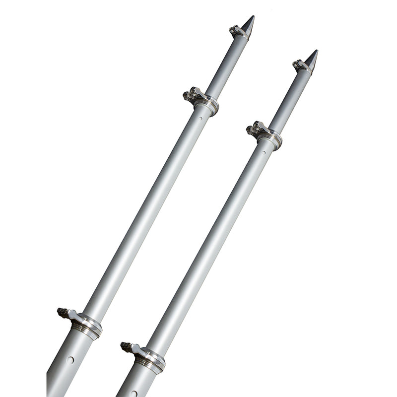 TACO 18 Deluxe Outrigger Poles w/Rollers - Silver/Silver [OT-0318HD-VEL]-Angler's World