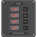 Blue Sea 4320 Circuit Breaker Switch Panel 4 Position - Gray [4320]-Angler's World