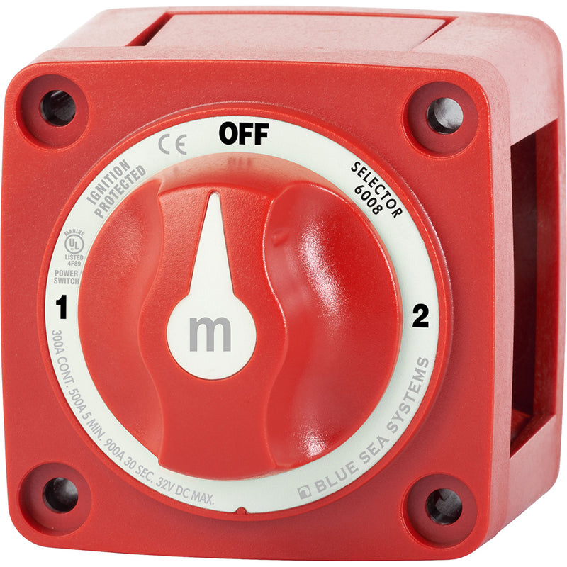 Blue Sea 6008 M-Series Battery Switch 3 Position - Red [6008]-Angler's World