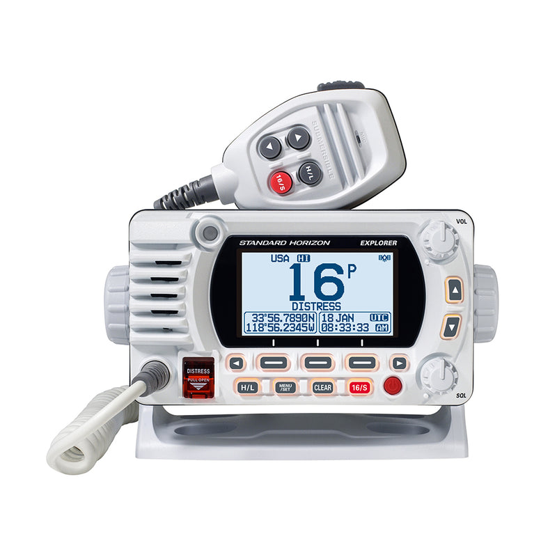 Standard Horizon GX1800G Fixed Mount VHF w/GPS - White [GX1800GW]-Angler's World