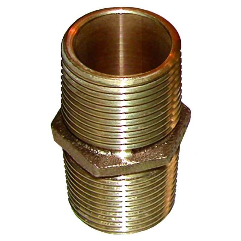 GROCO Bronze Pipe Nipple - 1-1/4" NPT [PN-1250]-Angler's World