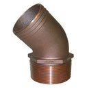 GROCO 3/4" NPT Bronze 45 Degree Pipe to 3/4" Hose [PTHD-750]-Angler's World