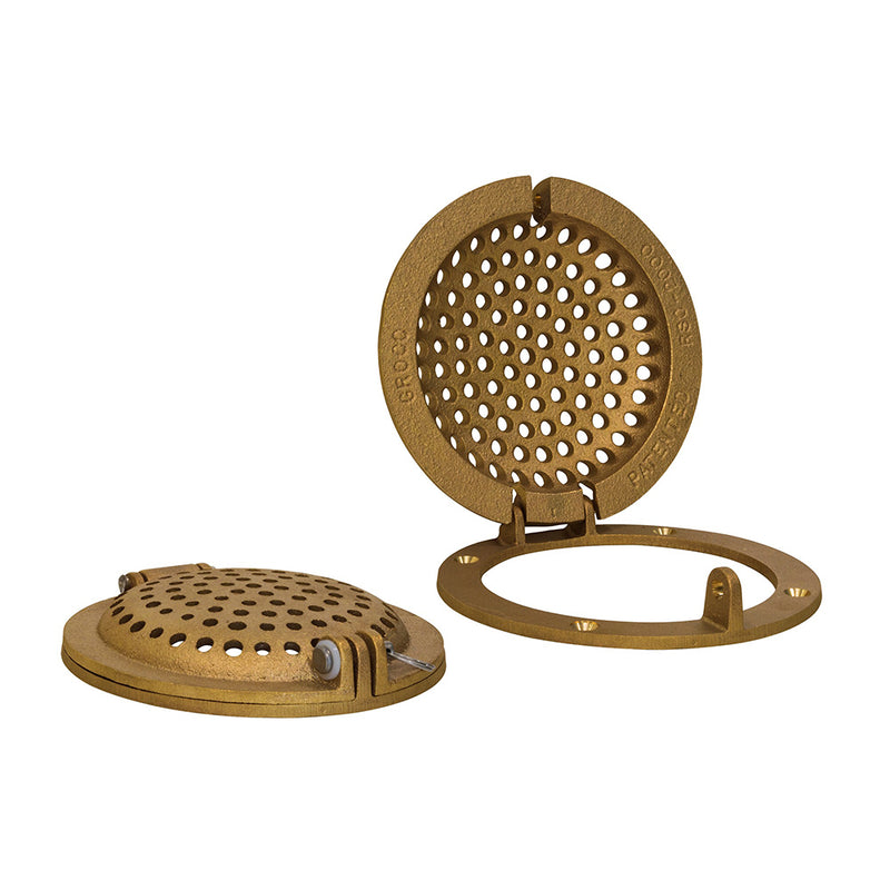 GROCO Bronze Round Hull Strainer w/Access Door f/Up To 2" Thru-Hull [RSC-2000]-Angler's World