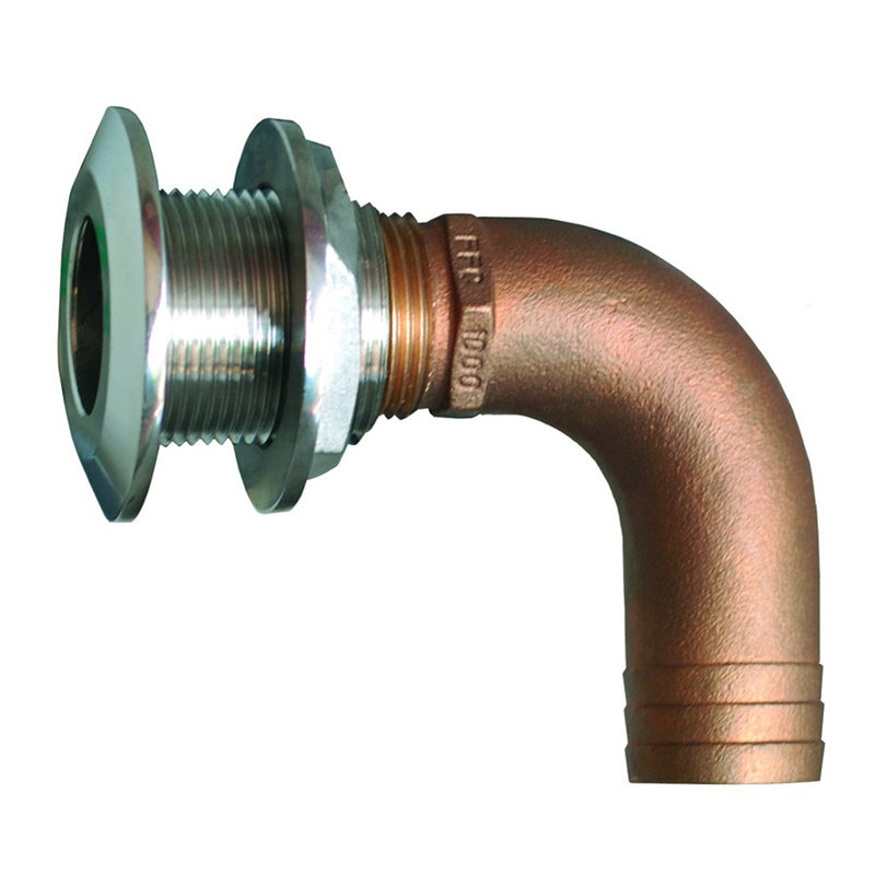 GROCO 3/4" 90 Degree Hose Thru-Hull Fitting [HTHC-750-S]-Angler's World
