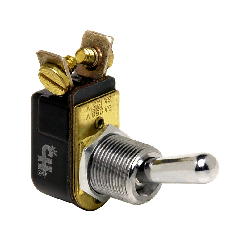 Cole Hersee Light Duty Toggle Switch SPST Off-On 2 Screw - Nickel Plated Brass [5558-BP]-Angler's World