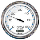 Faria Chesapeake White SS 5" Tachometer w/Digital Hourmeter - 6000 RPM (Gas) (Inboard) [33863]-Angler's World