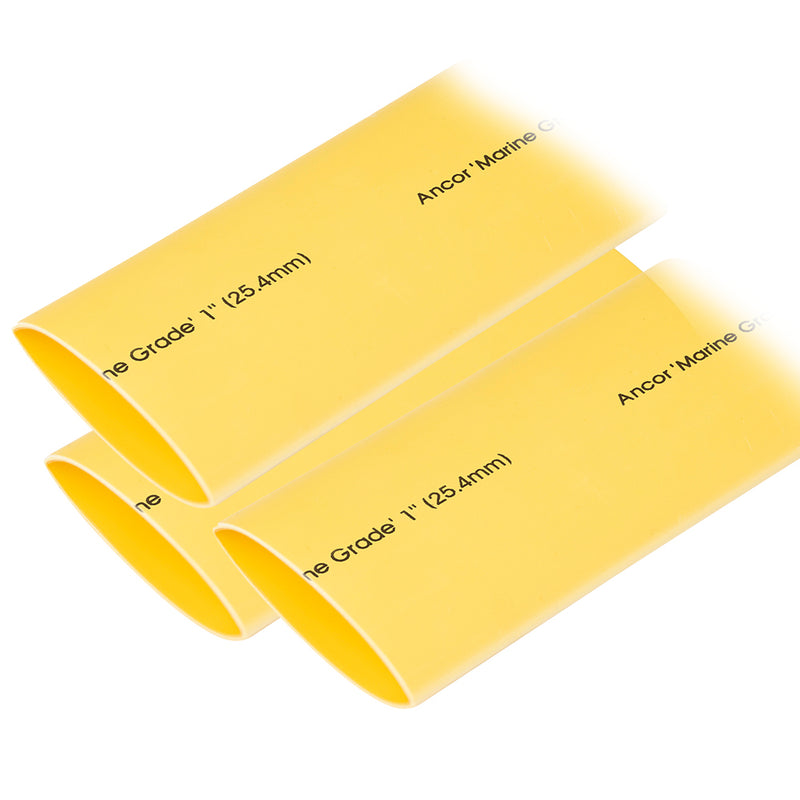 Ancor Heat Shrink Tubing 1" x 12" - Yellow - 3 Pieces [307924]-Angler's World