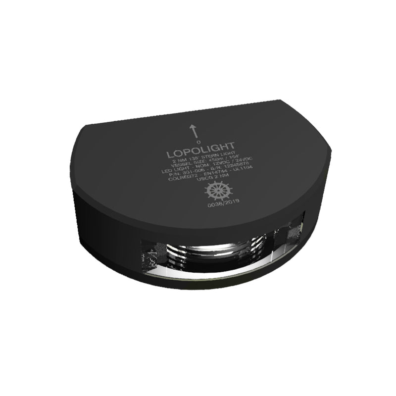 Lopolight Series 301-006 - Stern Light - 2NM - Vertical Mount - White - Black Housing [301-006-B]-Angler's World