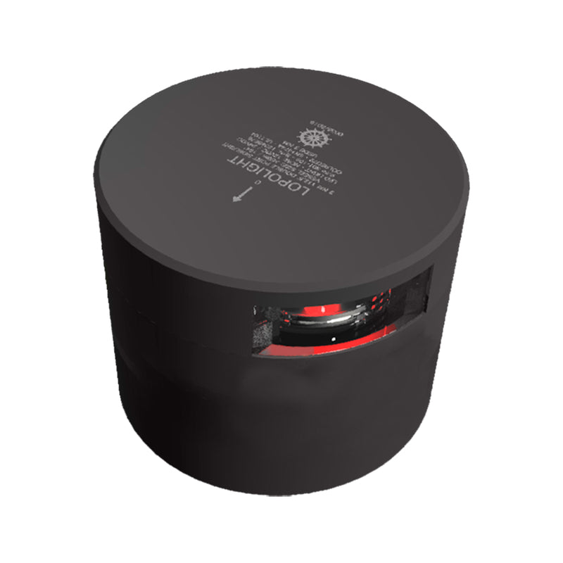 Lopolight Series 301-109 - Navigation Light - 3NM - Horizontal Mount - Red - Black Housing [301-109-B]-Angler's World