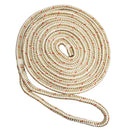 New England Ropes 3/4" Double Braid Dock Line - White/Gold w/Tracer - 50 [C5059-24-00050]-Angler's World