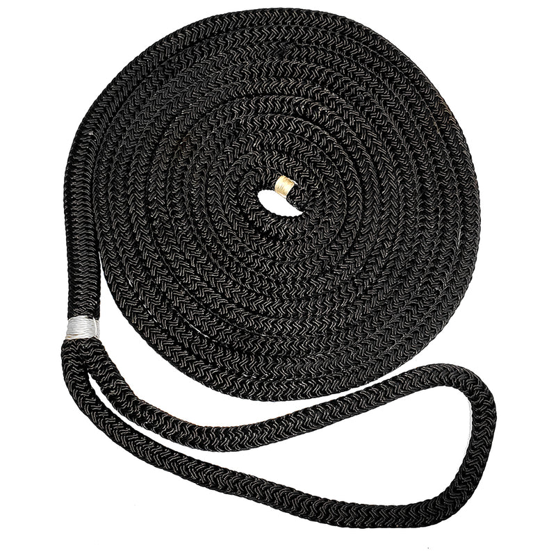 New England Ropes 3/8" Double Braid Dock Line - Black - 20 [C5054-12-00020]-Angler's World