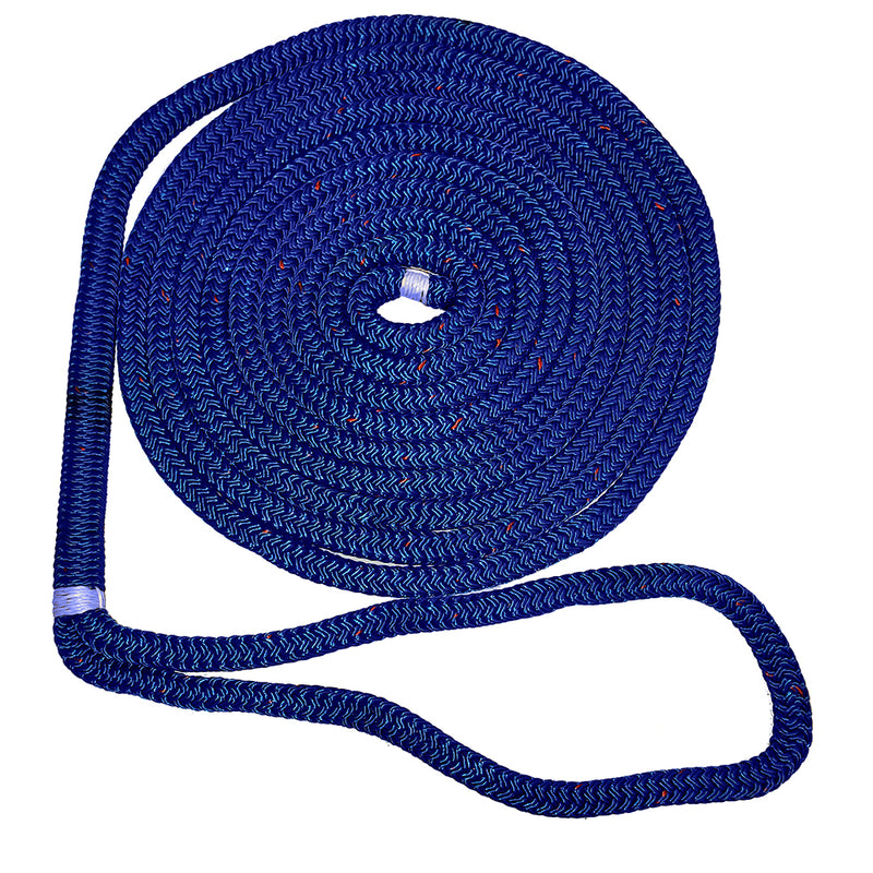 New England Ropes 5/8" Double Braid Dock Line - Blue w/Tracer - 25 [C5053-20-00025]-Angler's World