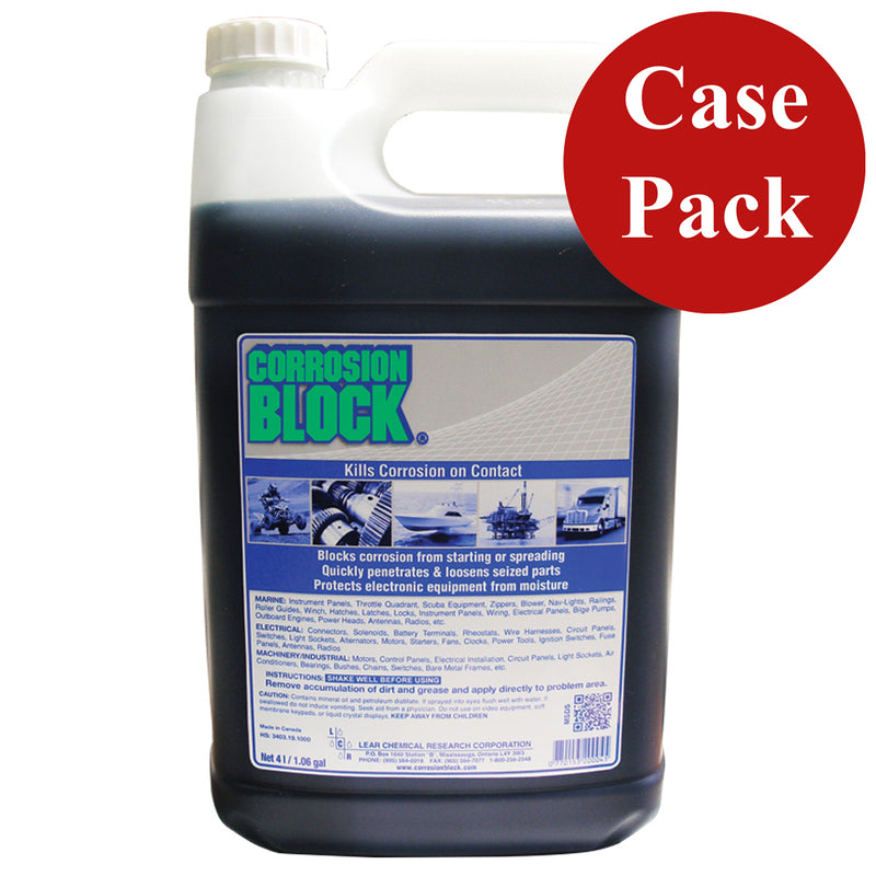 Corrosion Block Liquid 4-Liter Refill - Non-Hazmat, Non-Flammable Non-Toxic *Case of 4* [20004CASE]-Angler's World