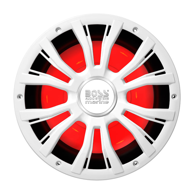 Boss Audio 10" MRG10W Subwoofer w/RGB Lighting - White - 800W [MRGB10W]-Angler's World