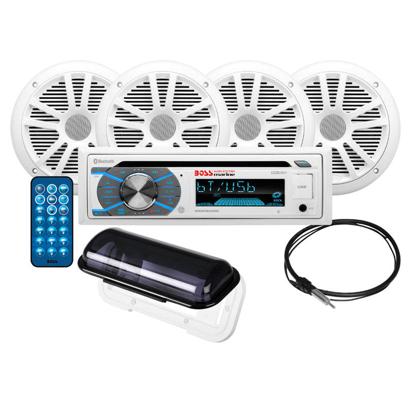 Boss Audio MCK508WB.64S Marine Stereo 2 Pairs of 6.5" Speaker Kit - White [MCK508WB.64S]-Angler's World