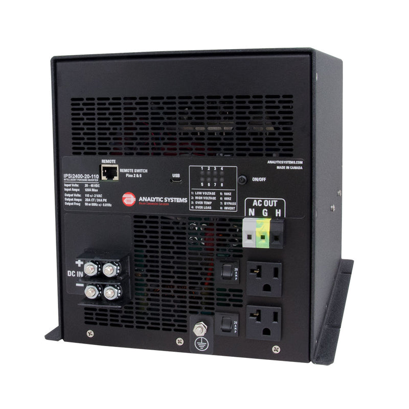 Analytic Systems AC Intelligent Pure Sine Wave Inverter, 2400W, 20-40V In, 110V Out [IPSI2400-20-110]-Angler's World
