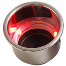 Sea-Dog LED Flush Mount Combo Drink Holder w/Drain Fitting - Red LED [588071-1]-Angler's World