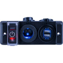 Sea-Dog Double USB Power Socket Panel w/Breaker Switch [426506-1]-Angler's World