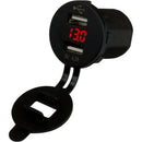 Sea-Dog Dual USB Socket/Voltmeter w/Hidden Display [426517-1]-Angler's World