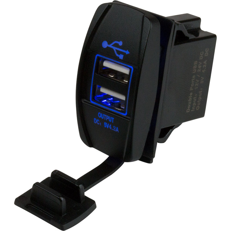 Sea-Dog Dual USB Rocker Switch Style Power Socket [426520-1]-Angler's World