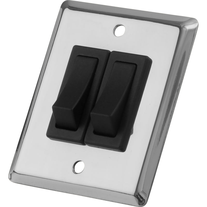 Sea-Dog Double Gang Wall Switch - Stainless Steel [403020-1]-Angler's World