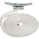 Sea-Dog Double Braided Nylon Dock Line - 3/8" x 10 - White [302110010WH-1]-Angler's World
