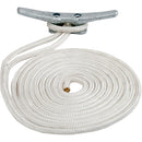 Sea-Dog Double Braided Nylon Dock Line - 5/8" x 25 - White [302116025WH-1]-Angler's World