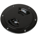 Sea-Dog Smooth Quarter Turn Deck Plate - Black - 4" [336145-1]-Angler's World