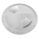 Sea-Dog Textured Quarter Turn Deck Plate - White - 5" [336152-1]-Angler's World