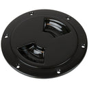 Sea-Dog Quarter-Turn Smooth Deck Plate w/Internal Collar - Black - 4" [336345-1]-Angler's World