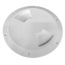 Sea-Dog Quarter-Turn Textured Deck Plate w/Internal Collar - White - 8" [336382-1]-Angler's World