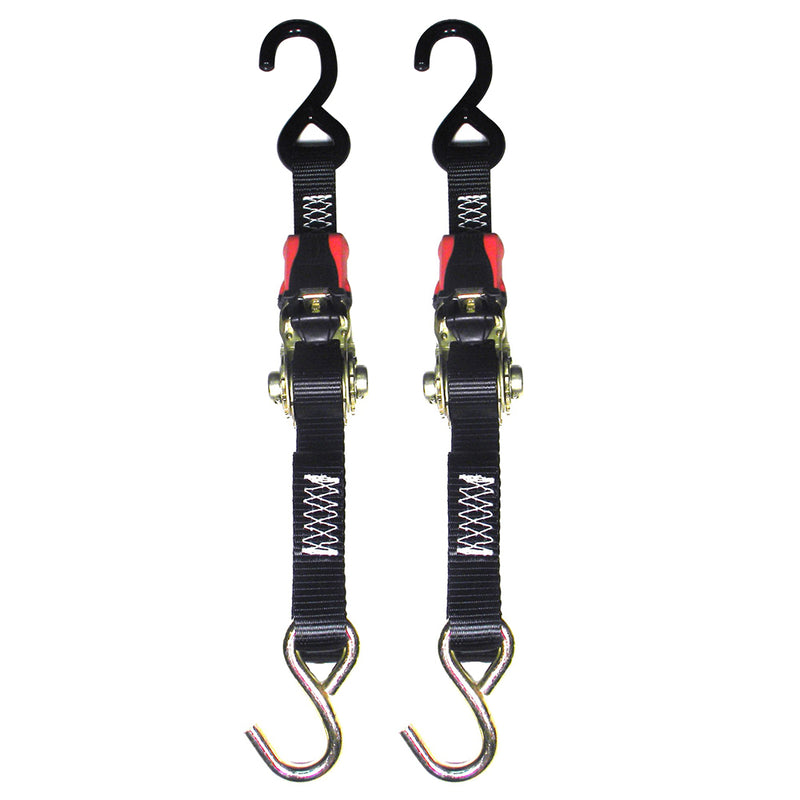 Rod Saver Rubber Ratchet Tie-Down - 1" x 6 - Pair [RTD6]-Angler's World