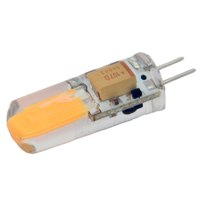 Lunasea Warm White G4 Bulb 2W 10-30VDC Bottom Pin Silicon Encapsulated [LLB-21KW-71-00]-Angler's World
