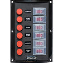 Sea-Dog Splash Guard Switch Panel Vertical - 6 Switch [424116-1]-Angler's World