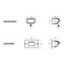 RIGID Industries SR-M Series Pro Diffused Flush Mount - Black [922513]-Angler's World