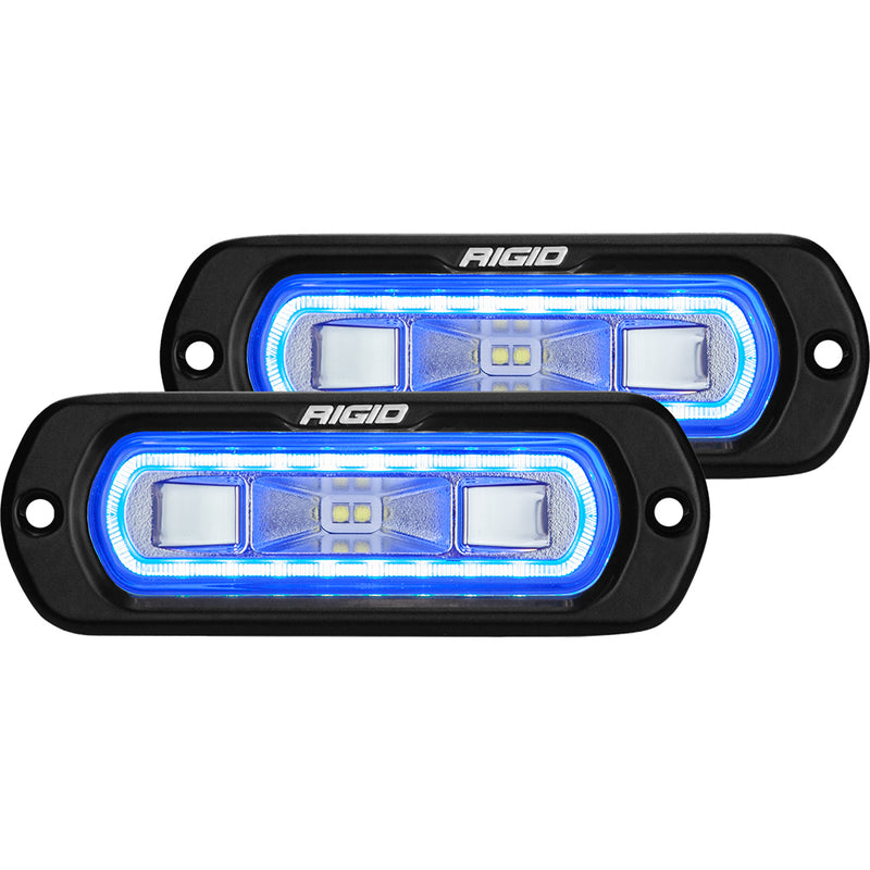 RIGID Industries SR-L Series Flush Mount Spreader Light - Black Housing - Blue Halo [53221]-Angler's World