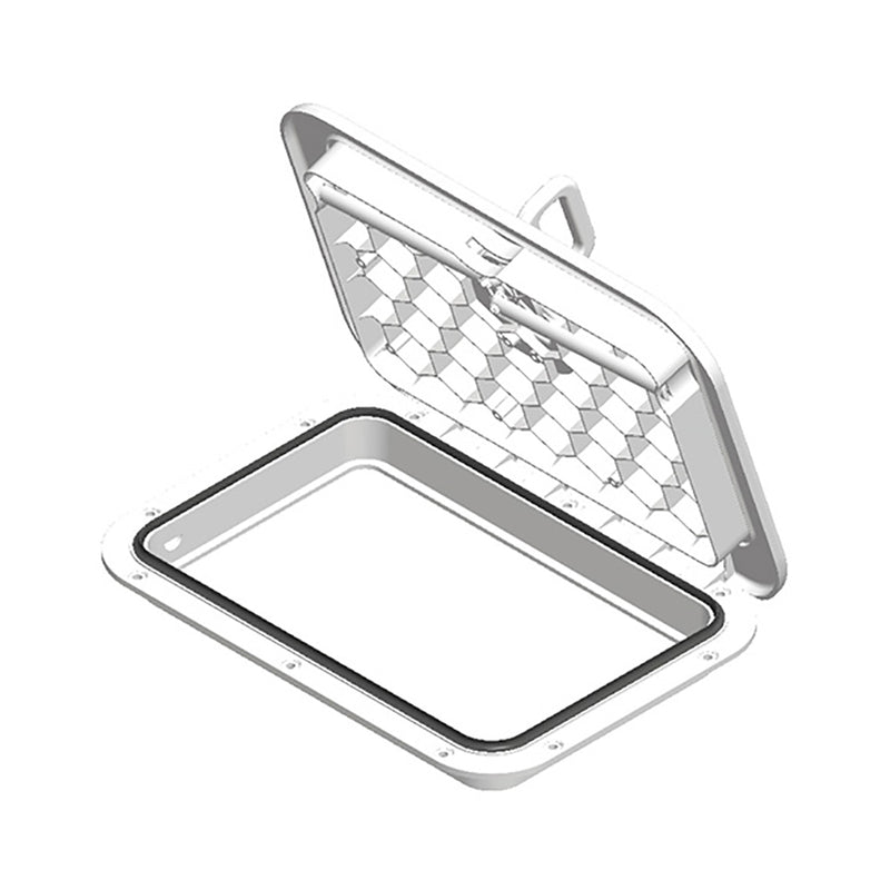 Sea-Dog Triple Lock Rectangular Marine Hatch - 10" x 14" - White [336520-3]-Angler's World