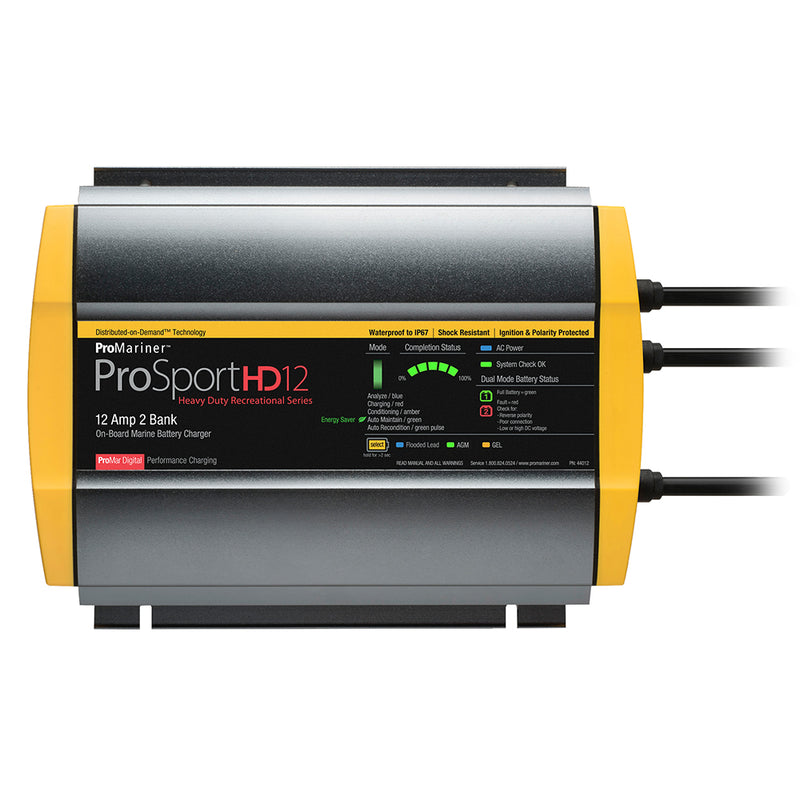 ProMariner ProSportHD 12 Gen 4 - 12 Amp - 2 Bank Battery Charger [44012]-Angler's World