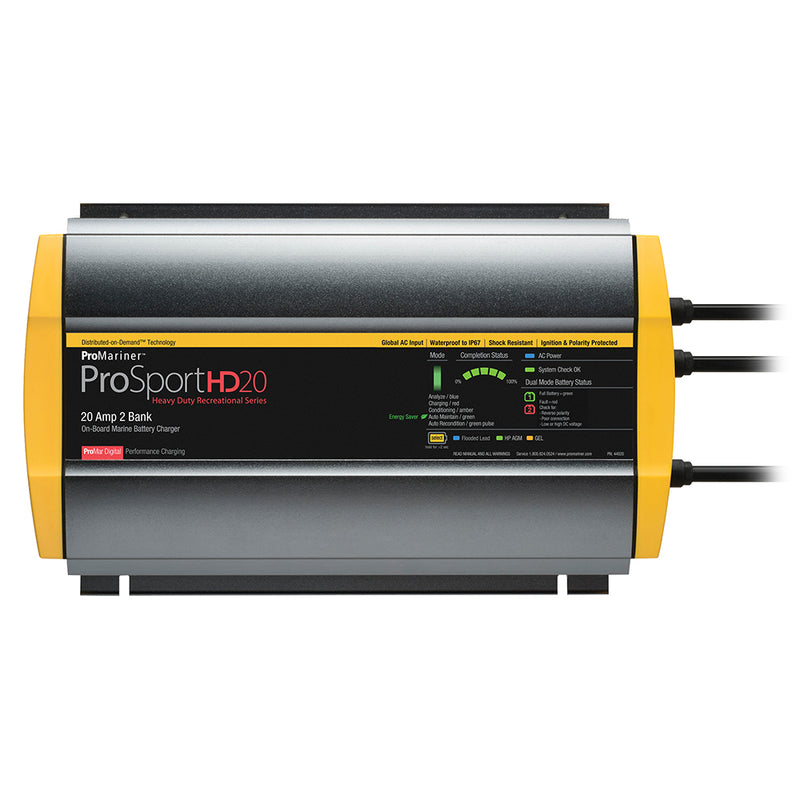 ProMariner ProSportHD 20 Gen 4 - 20 Amp - 2 Bank Battery Charger [44020]-Angler's World