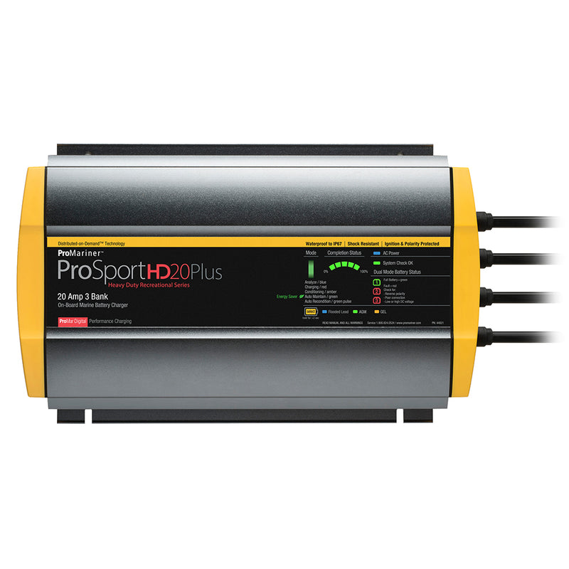 ProMariner ProSportHD 20 Plus Gen 4 - 20 Amp - 3 Bank Battery Charger [44021]-Angler's World