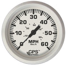 Faria Dress White 4" GPS Speedometer - 60 MPH [33147]-Angler's World