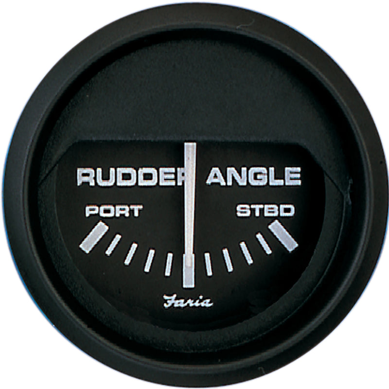 Faria Euro Black 2" Rudder Angle Indicator [12833]-Angler's World