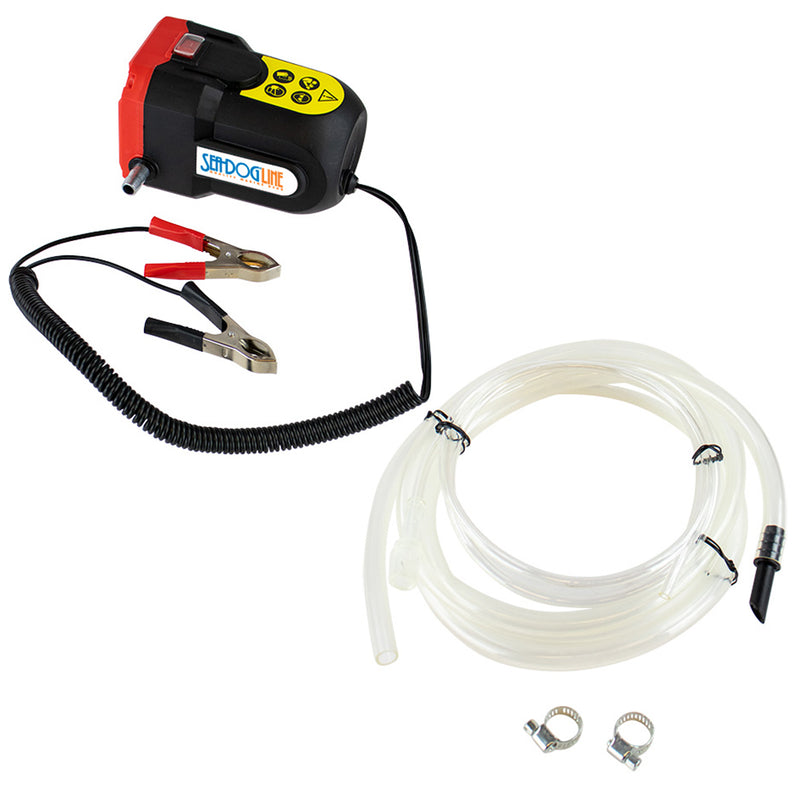 Sea-Dog Oil Change Pump w/Battery Clips - 12V [501072-3]-Angler's World