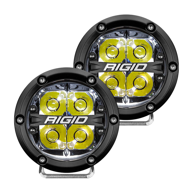 RIGID Industries 360-Series 4" LED Off-Road Spot Beam w/White Backlight - Black Housing [36113]-Angler's World