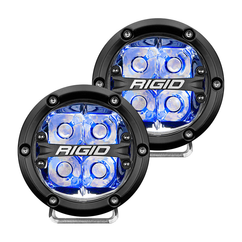RIGID Industries 360-Series 4" LED Off-Road Spot Beam w/Blue Backlight - Black Housing [36115]-Angler's World