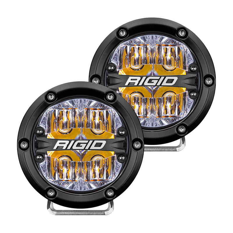 RIGID Industries 360-Series 4" LED Off-Road Fog Light Drive Beam w/Amber Backlight - Black Housing [36118]-Angler's World