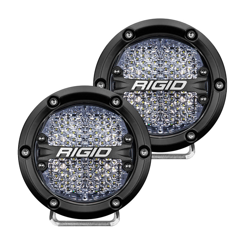 RIGID Industries 360-Series 4" LED Off-Road Fog Light Diffused Beam w/White Backlight - Black Housing [36208]-Angler's World